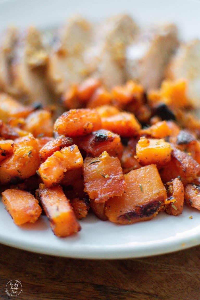 Pan Fried Sweet Potatoes in a Cast Iron Skillet