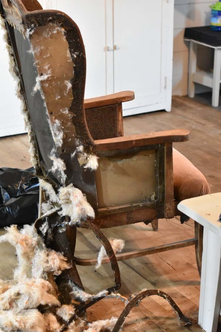 Deconstructed Wing Back Chair pt 1