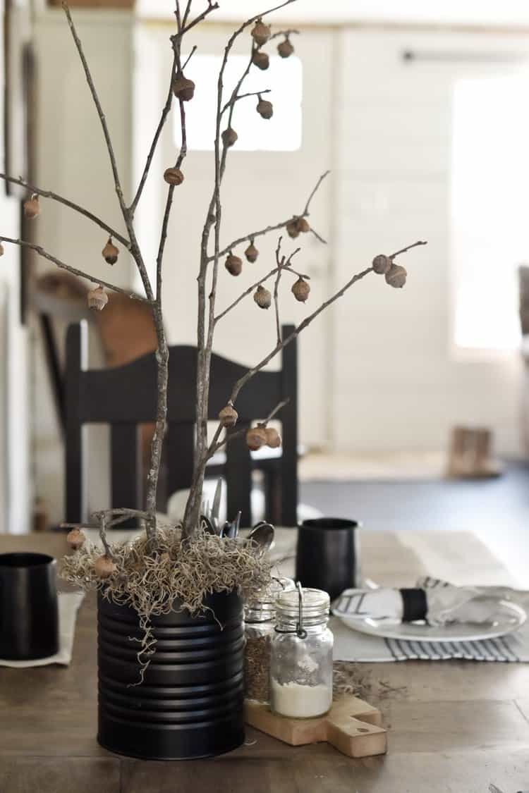 Rustic Nature Inspired Table Setting