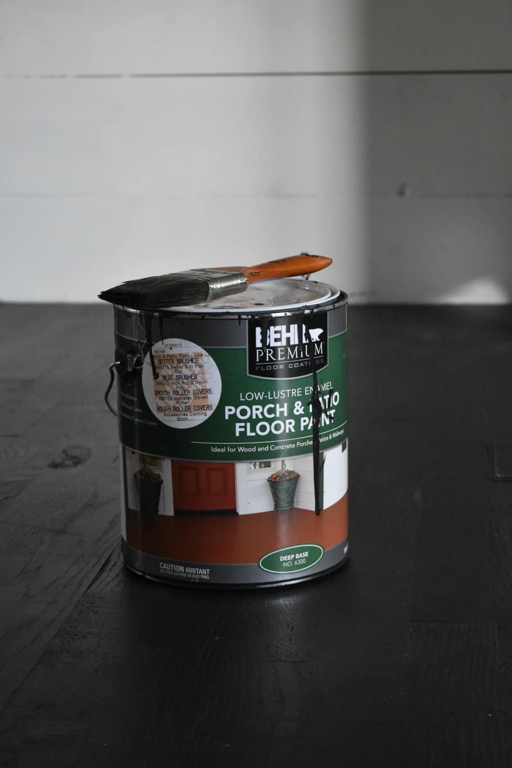 Rustic Black Painted Hardwood Floors - Rocky Hedge Farm