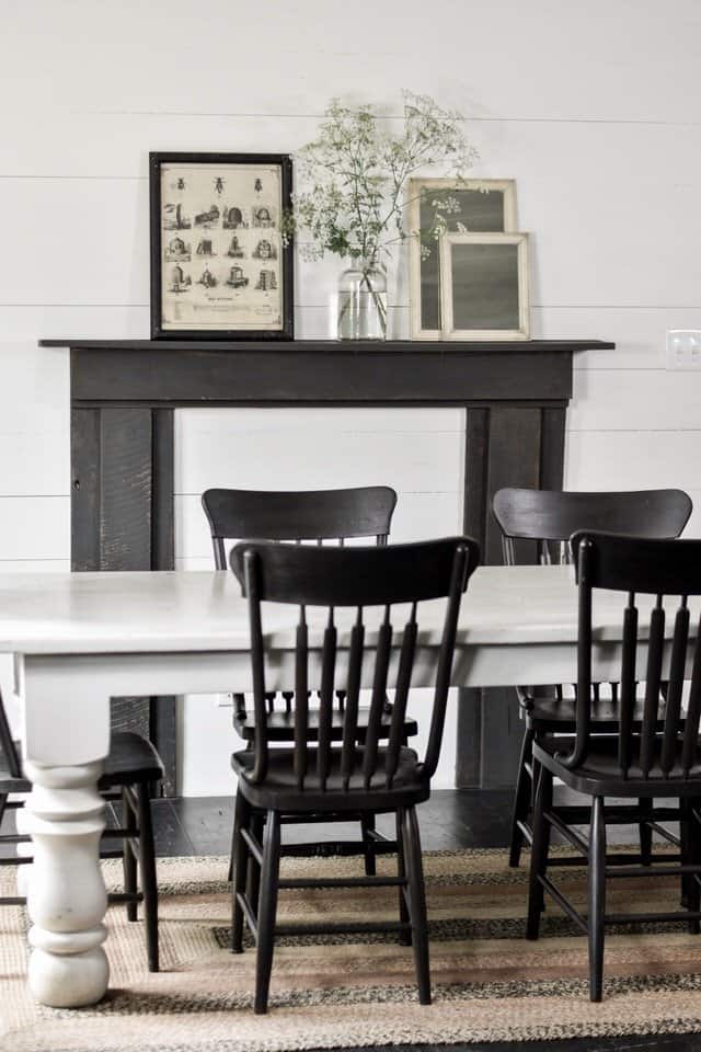 Rustic Black Farmhouse Dining Chairs