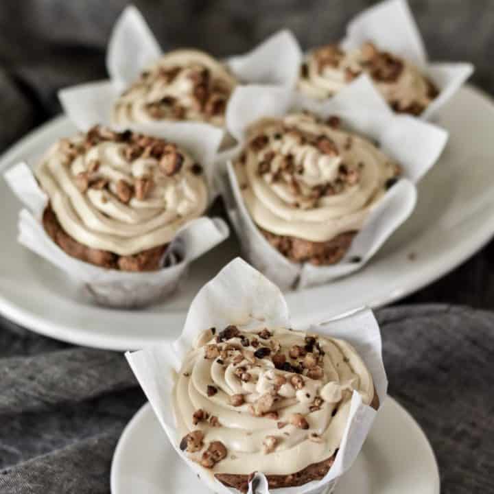 Sourdough Carrot Cake Muffins with Cream Cheese Frosting