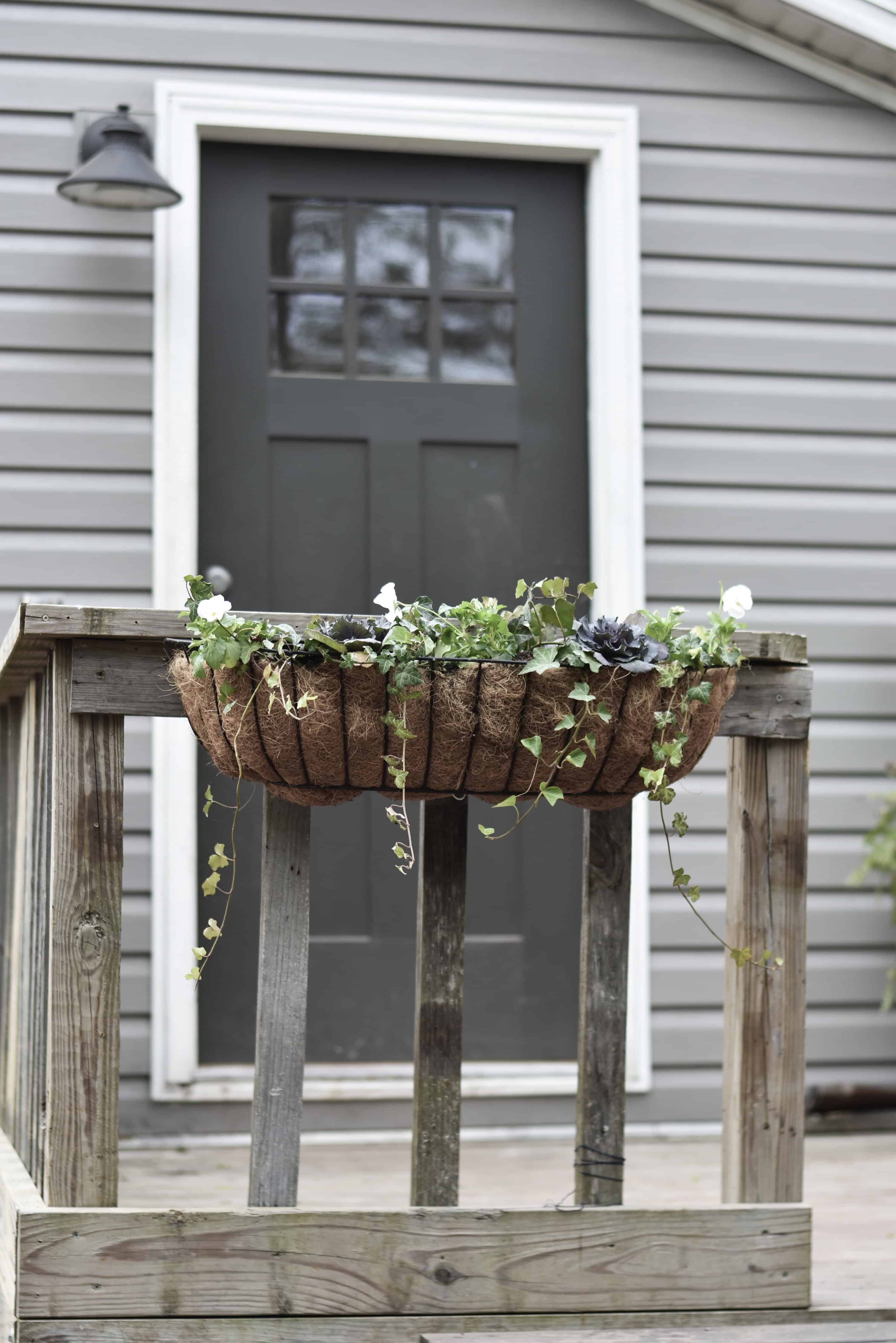 fall porch window box