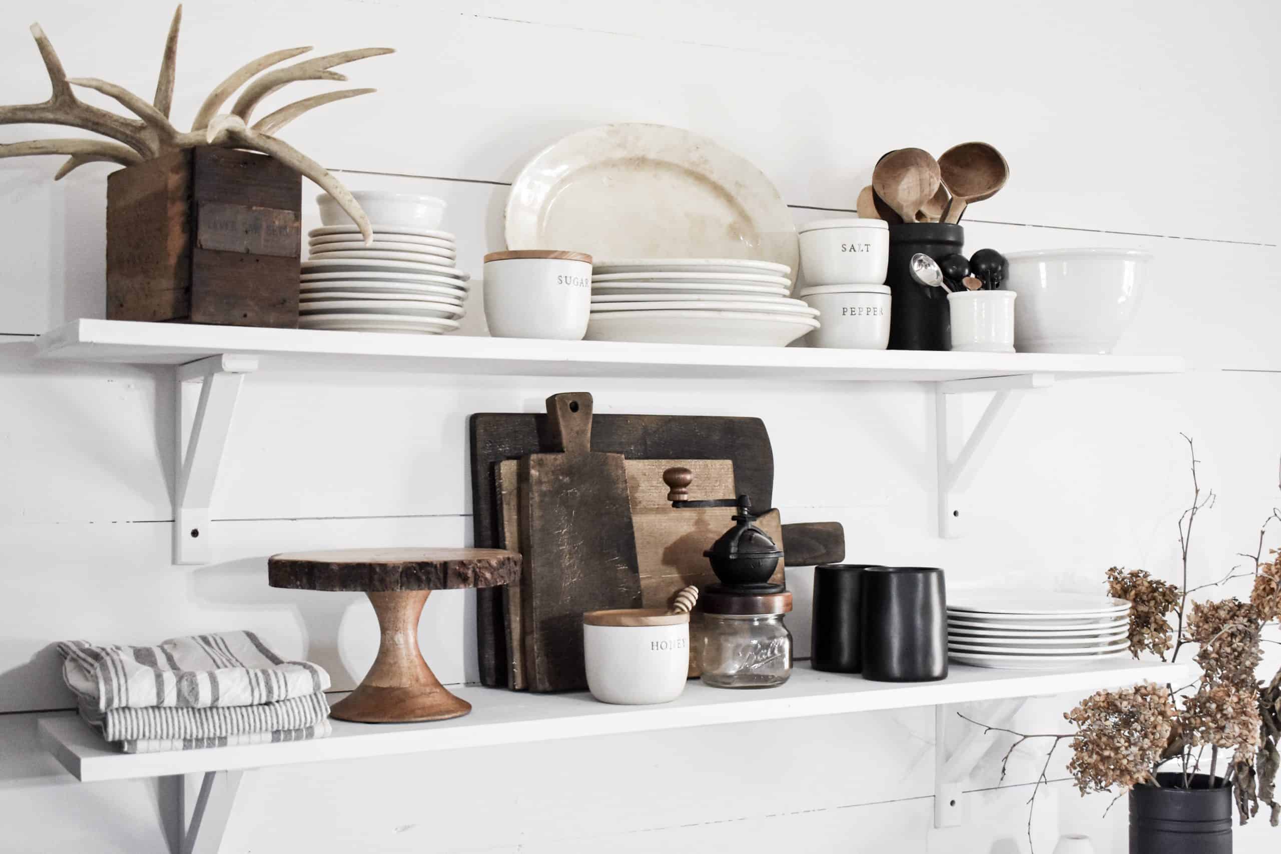 Rustic Farmhouse Industrial Shelf Style