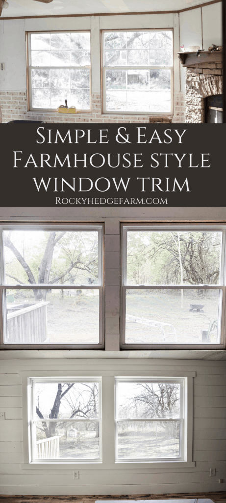 Simple and Easy Ways to add Farmhouse Style Window Trim