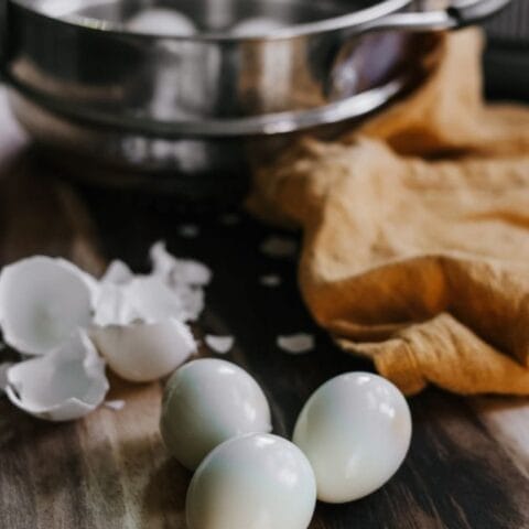 Perfectly peeled farm-fresh hard-boiled eggs