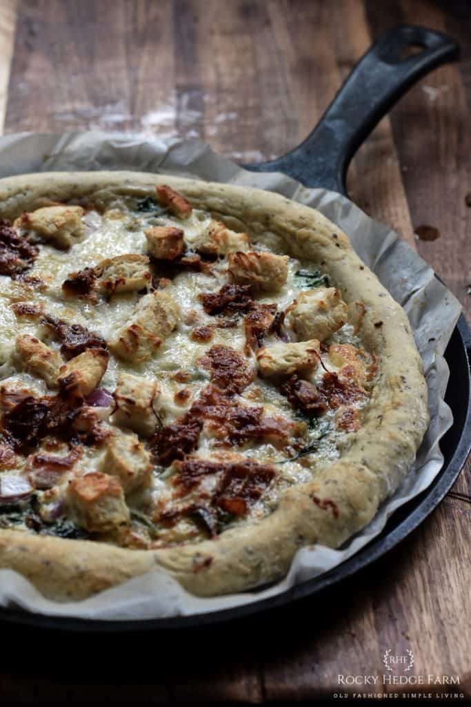 Cast Iron Sourdough Pizza Crust