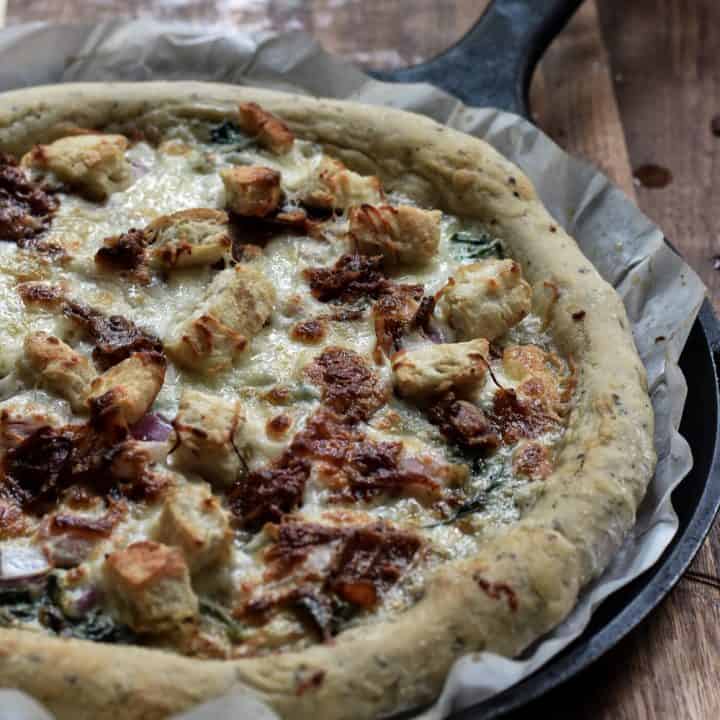 Overnight Sourdough Herb Crust Pizza