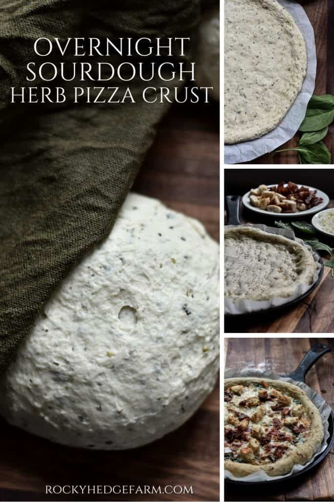 Cast Iron Whole Wheat & Herb Sourdough Pizza Crust Recipe