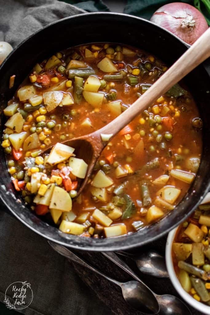 Vegetable Soup in Dutch Oven