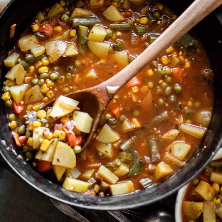 Vegetable Soup in Dutch Oven