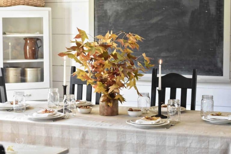 Simple Fall Table Setting