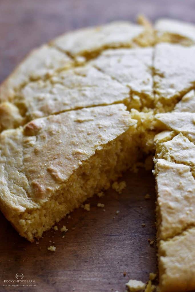 cornbread in cast iron skillet