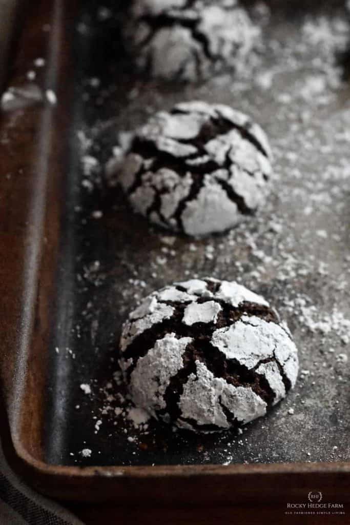 Old Fashioned Chocolate Crinkle Cookies Recipe - Rocky Hedge Farm
