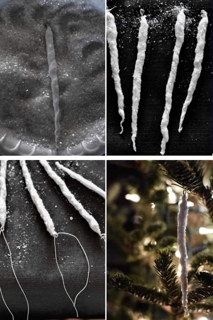 Homemade Icicle Ornaments