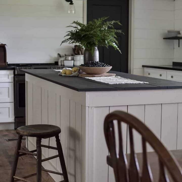 White Kitchen Island Rustic Farmhouse