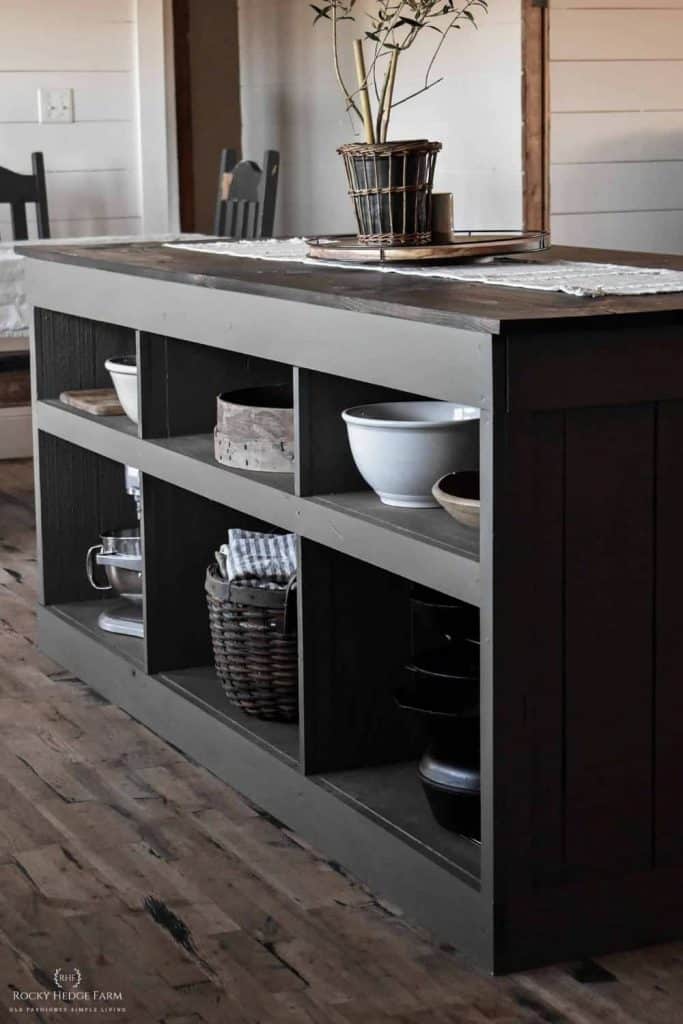 DIY Kitchen Island Storage