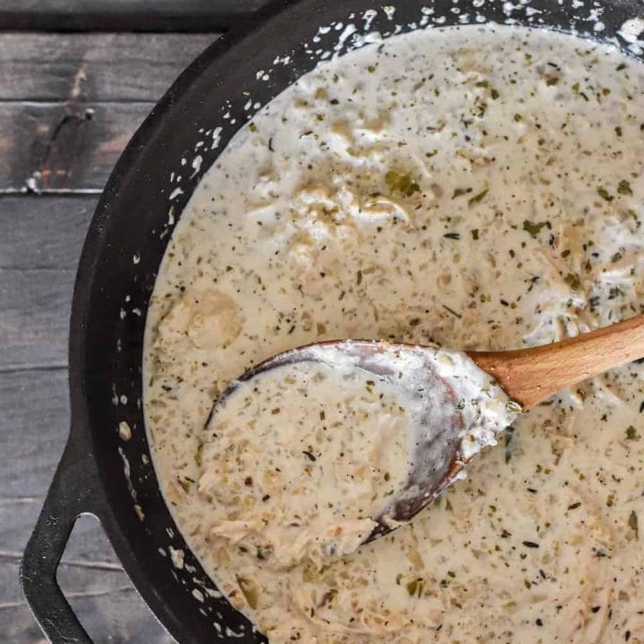 Creamy Riced Cauliflower Soup with Chicken