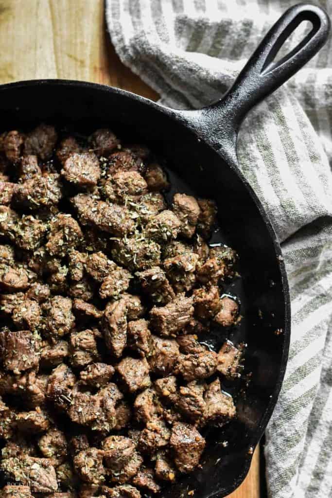 cast iron steak bites recipe