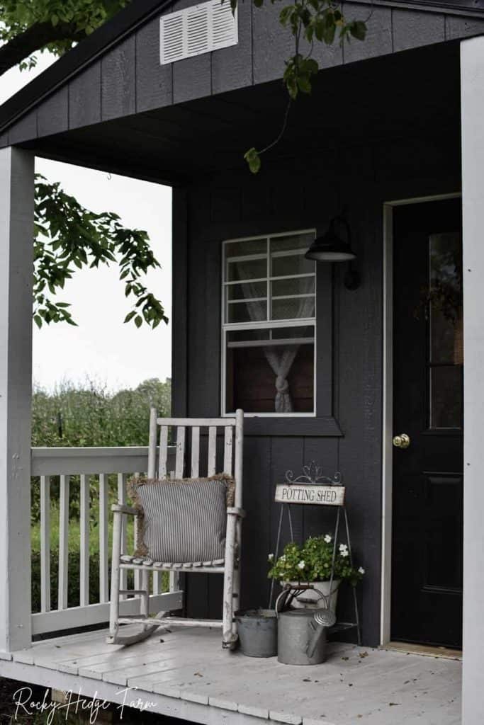 rustic garden shed porch