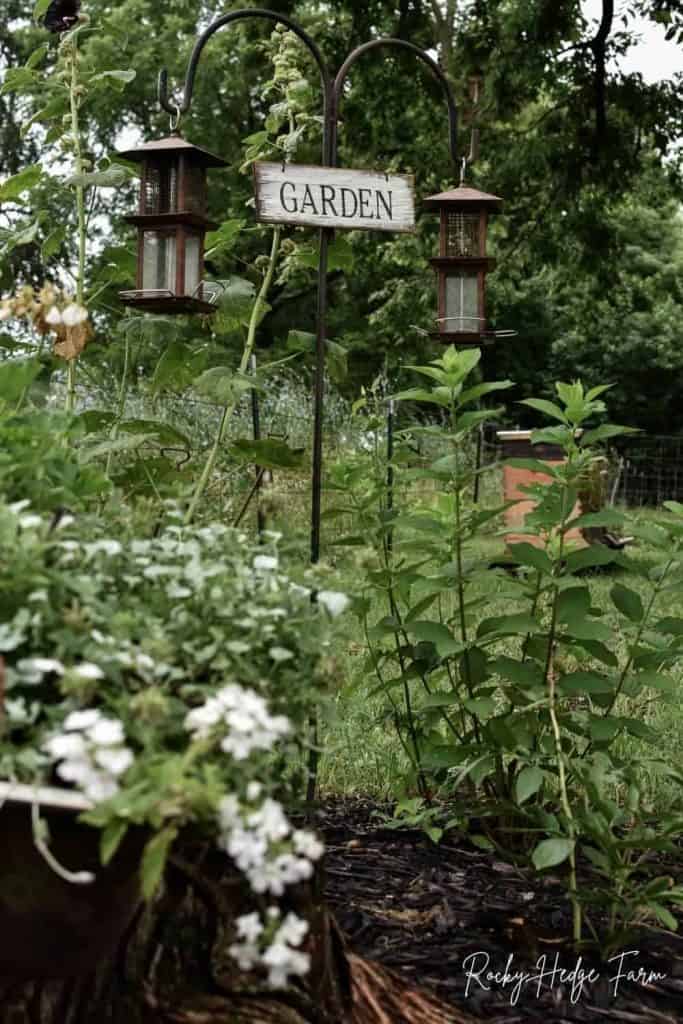 rustic garden sign