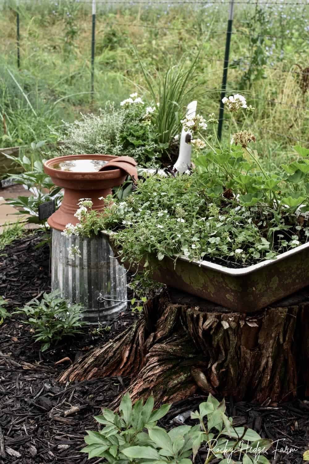 Rustic Garden Decor Ideas and Design - Rocky Hedge Farm