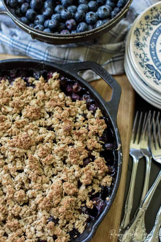 Easy Homemade Blueberry Crisp