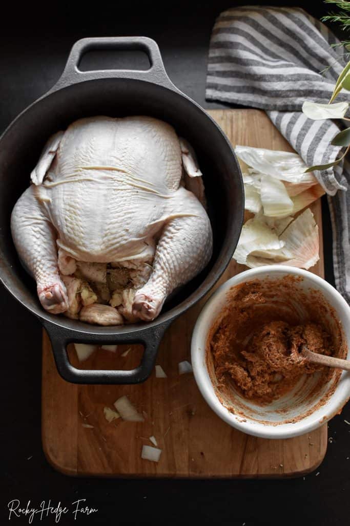 roasting a chicken in the oven 