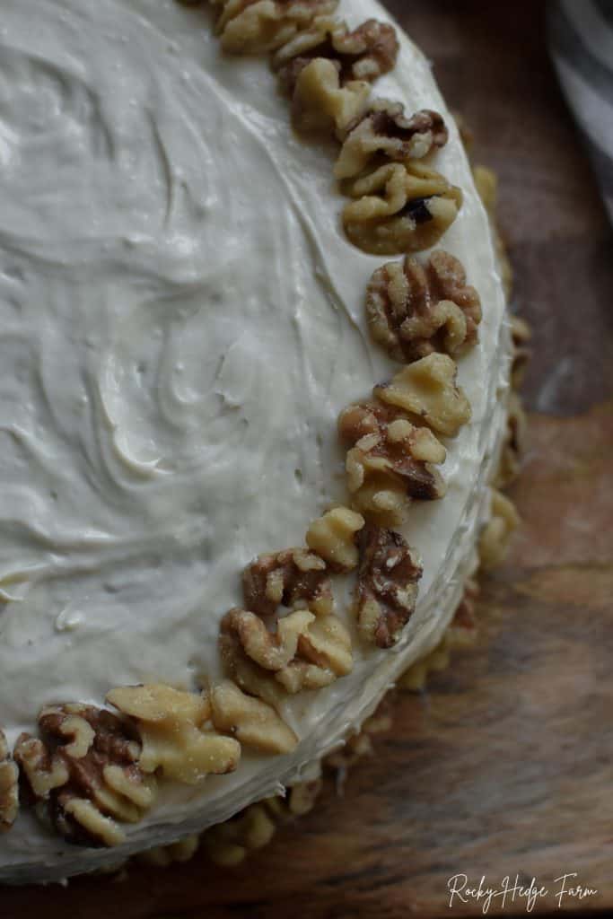 Healthy Carrot Cake made with Cream Cheese Frosting