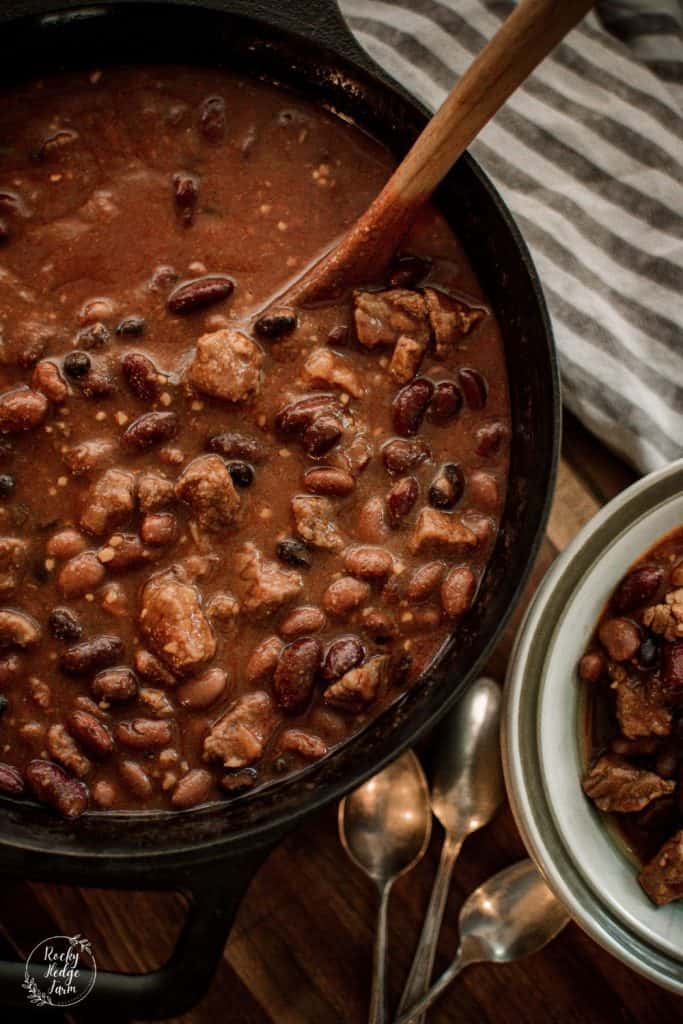 Dutch Oven Stew Meat Chili