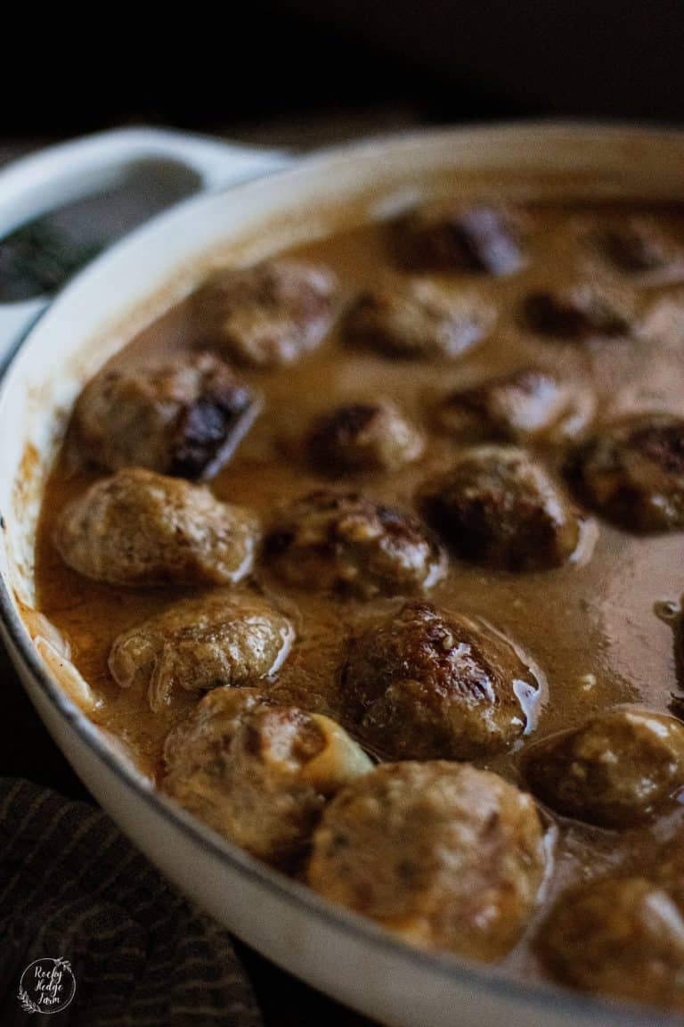 Smothered Meatballs in Gravy