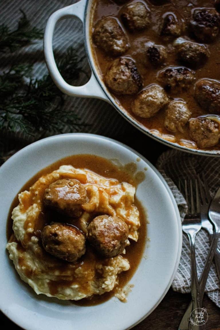 Meatballs and Gravy Recipe Rocky Hedge Farm