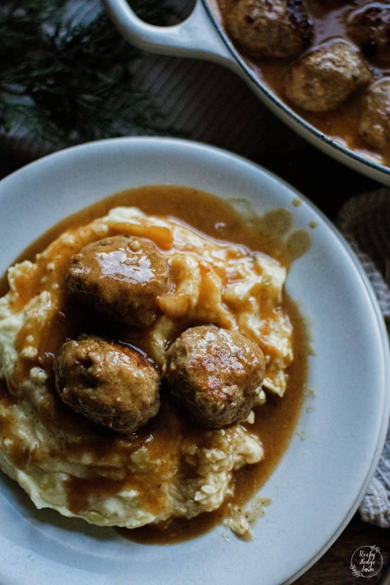 Meatballs and Gravy Recipe Rocky Hedge Farm