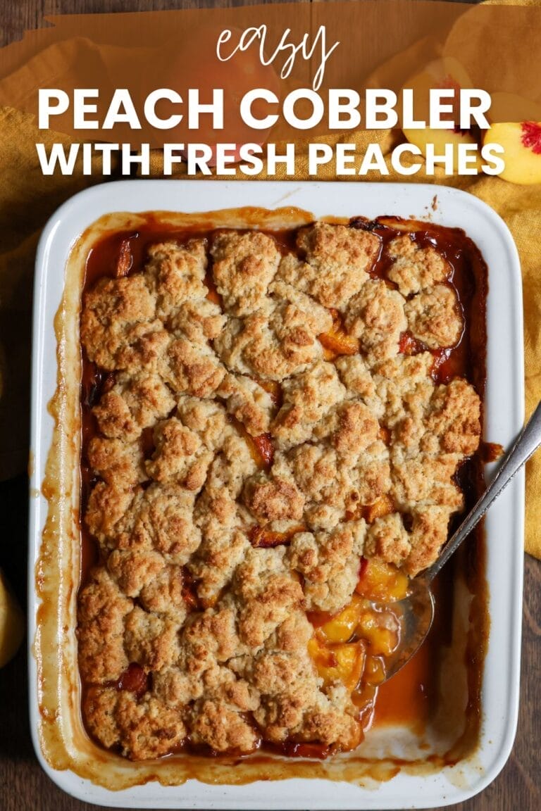 Easy Peach Cobbler With Fresh Peaches Recipe - Rocky Hedge Farm