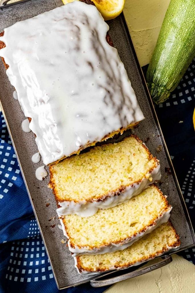 slices of lemon zucchini bread