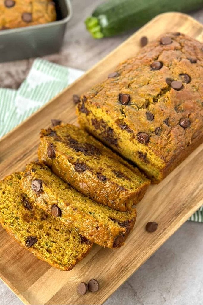 slices of pumpkin zucchini bread