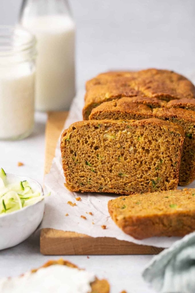 slices of zucchini bread made with gingerbread