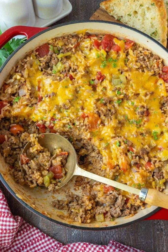 Ground Beef and Rice Skillet Recipe