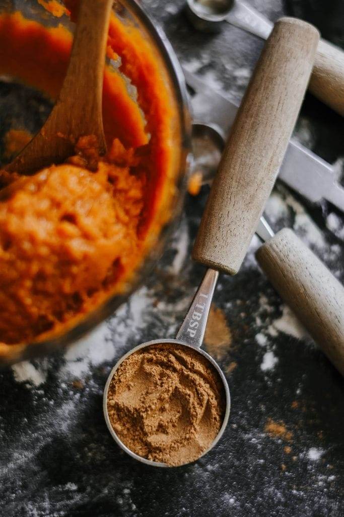 A tablespoon of homemade pumpkin pie spice