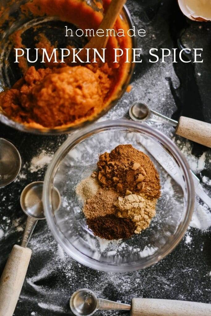 Pumpkin pie spice in a glass dish