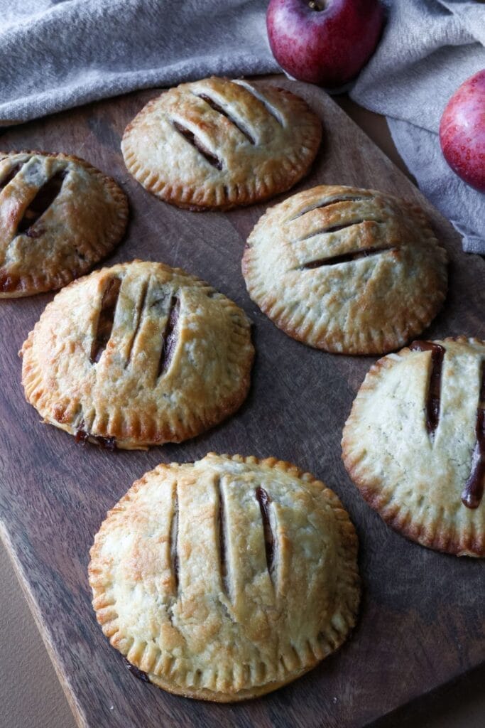 Golden, flaky homemade apple hand pie with a buttery crust